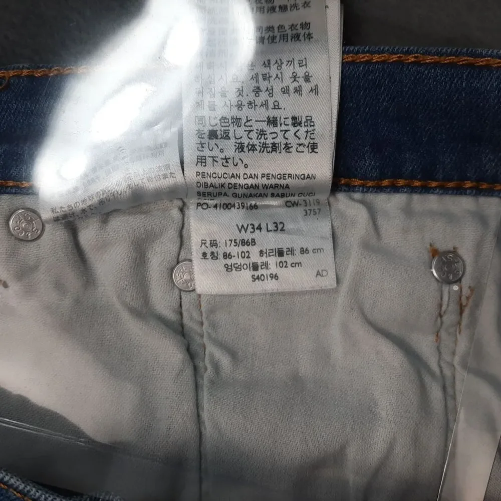 Levis Jeans Mens 34x32 Blue 541 Denim Medium Wash Strauss & Co Casual Preppy